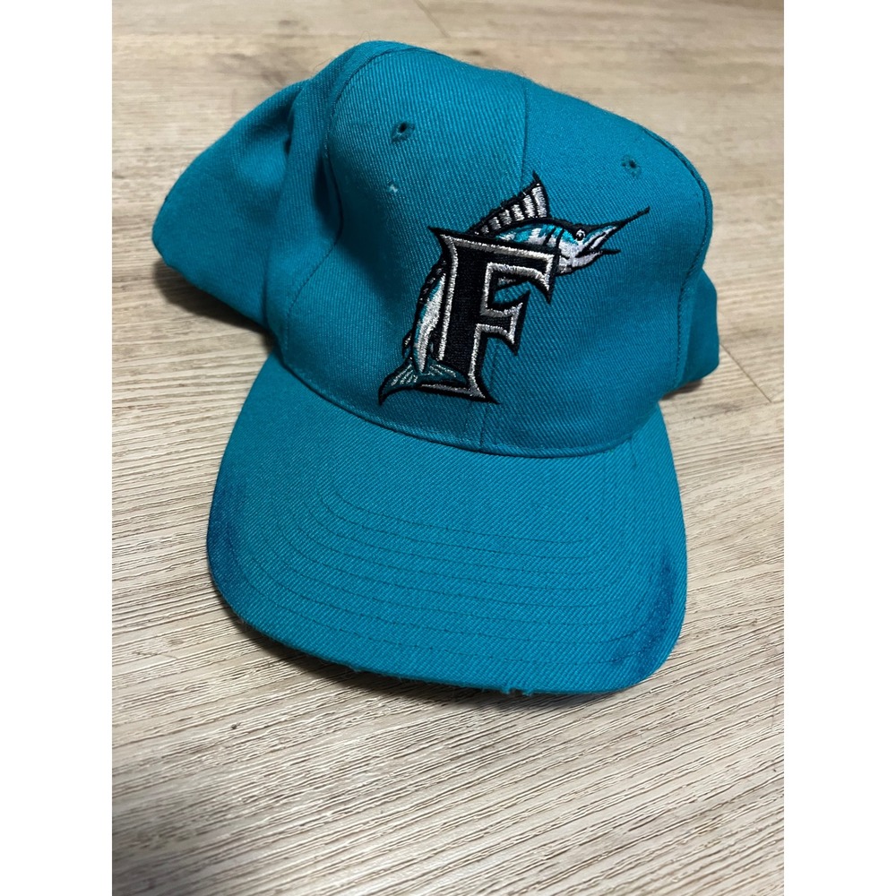 Vintage Florida Marlins Snapback Hat American Needle Teal Wool MLB Baseball‎ Cap